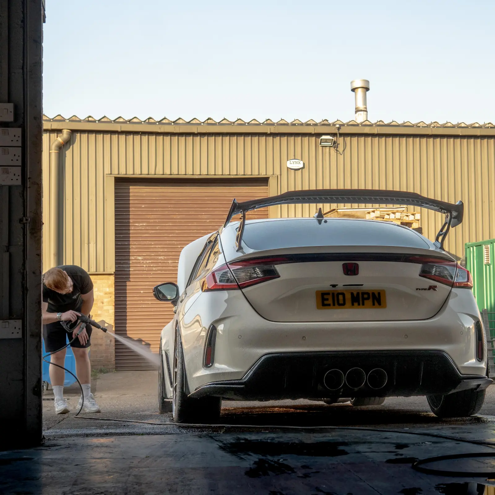 Honda Civic being detailed at the Valet Capital Rushden unit