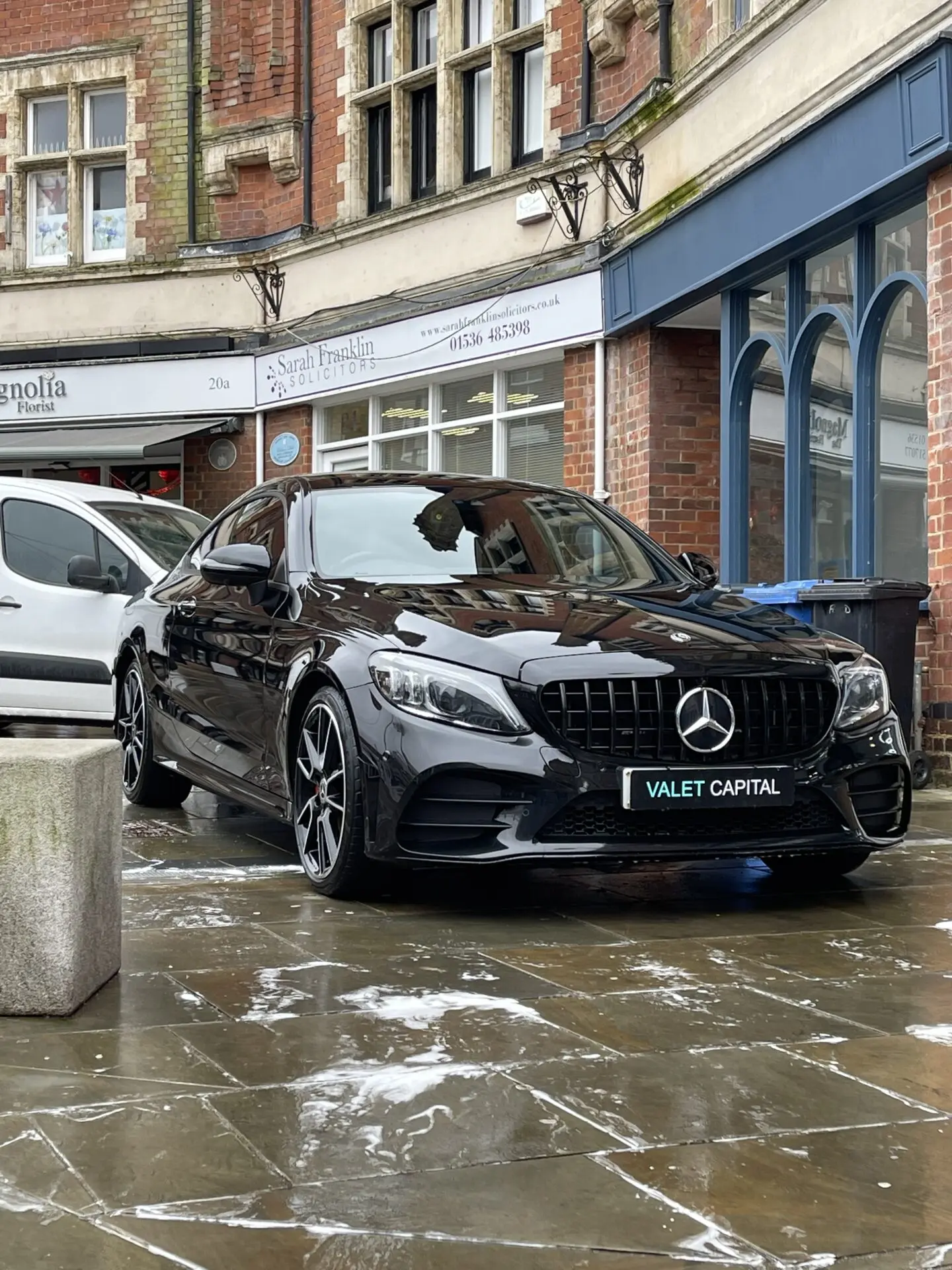 Finished Mercedes with Valet Capital plate